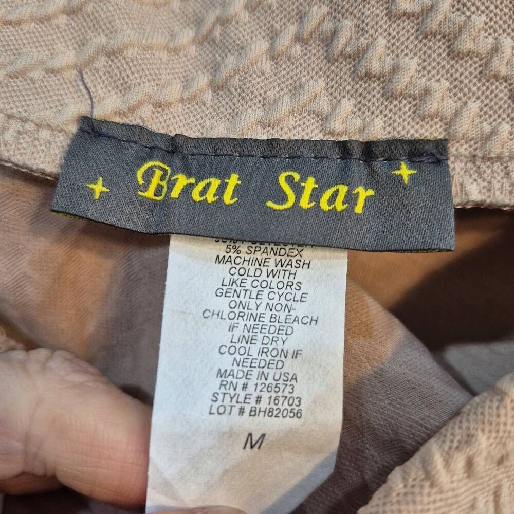 Brat Star Women's Ecru Polyester/Spandex Knit Textured Pencil Skirt EUC - Picture 10 of 11
